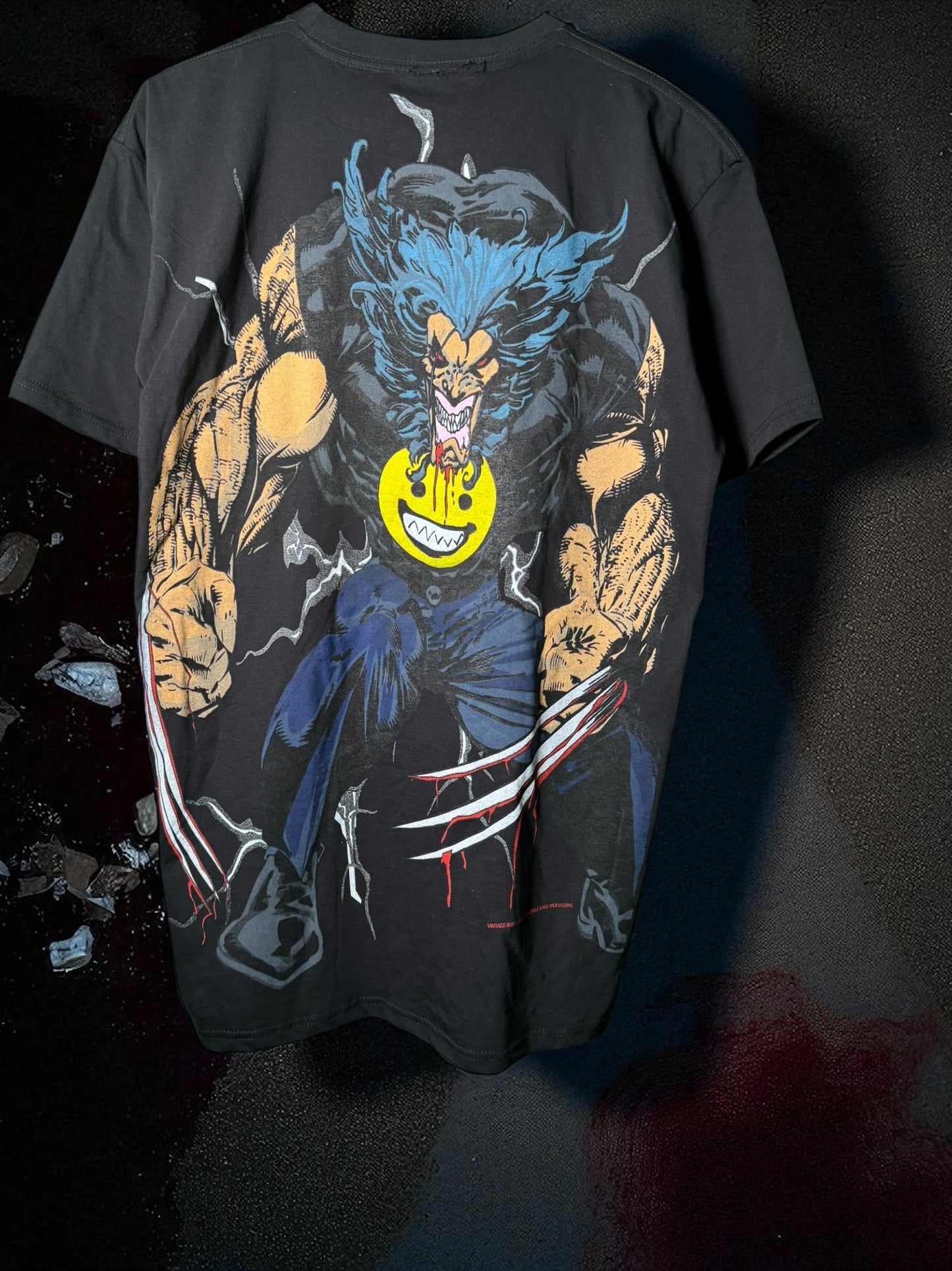 Black - Big head Wolverine front & Back Berserker Smile Wolverine