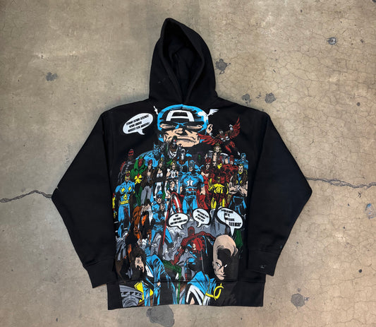 ERROr on back Black hoodie - Stand Down Solider Front & What If Back