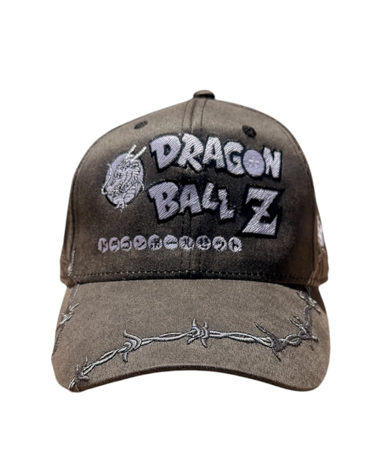 Vintage grey Barb wire   - Glow in the dark DBZ - Goku hat
