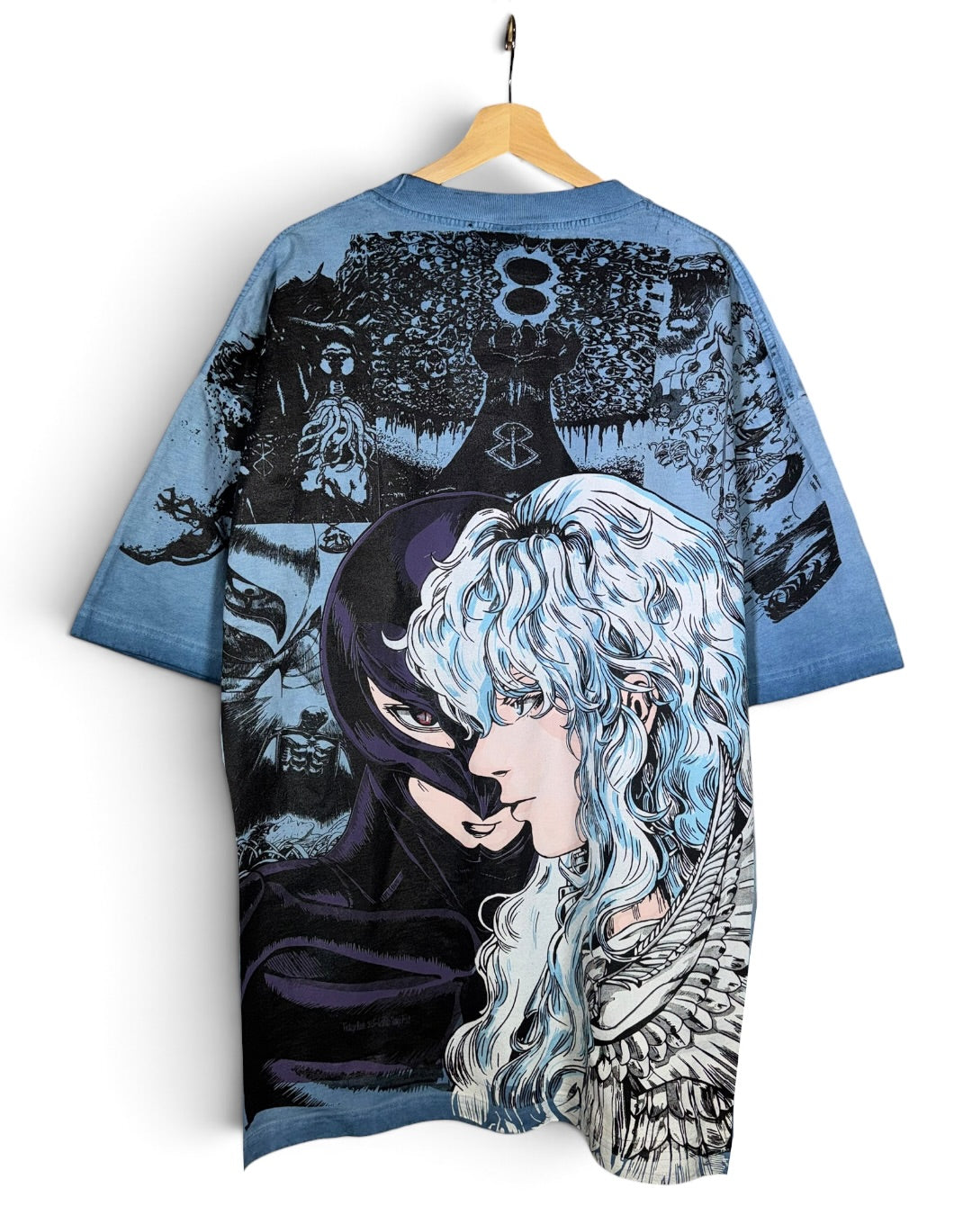 Blue Oil Wash - Griffith Manga Panels Mega Print - Shirt