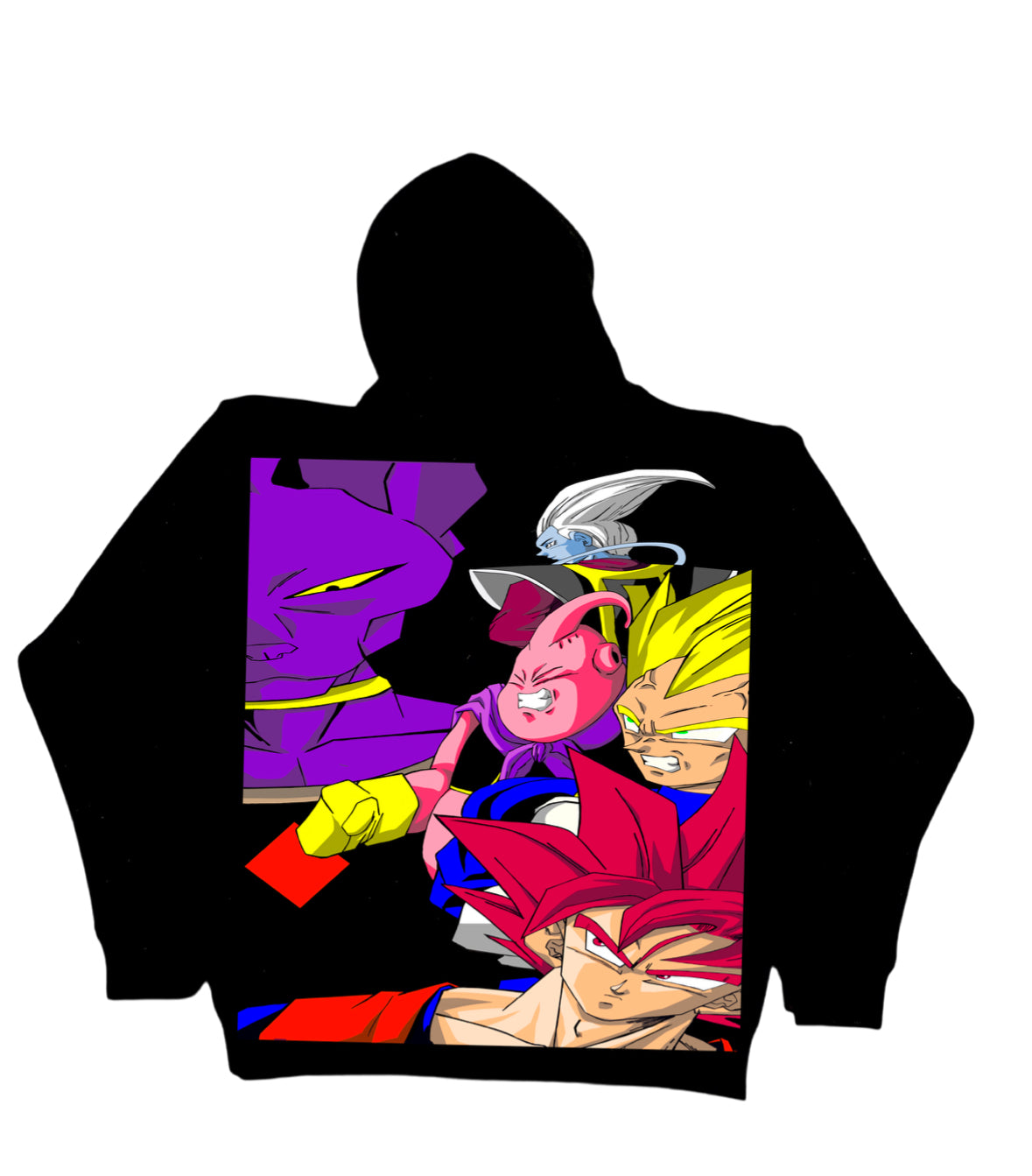 Black - Premium Hoodie - SSJ GOD front - Berrus Games Back