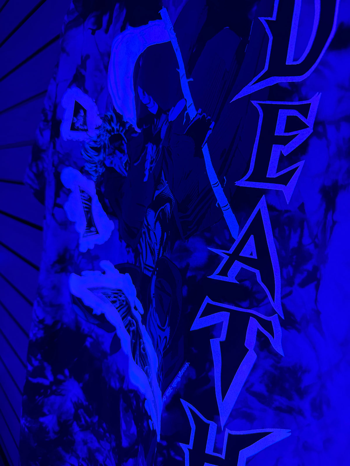 Black and White Tie Dye - Death Front - Celestial Rouge Back - Shirt