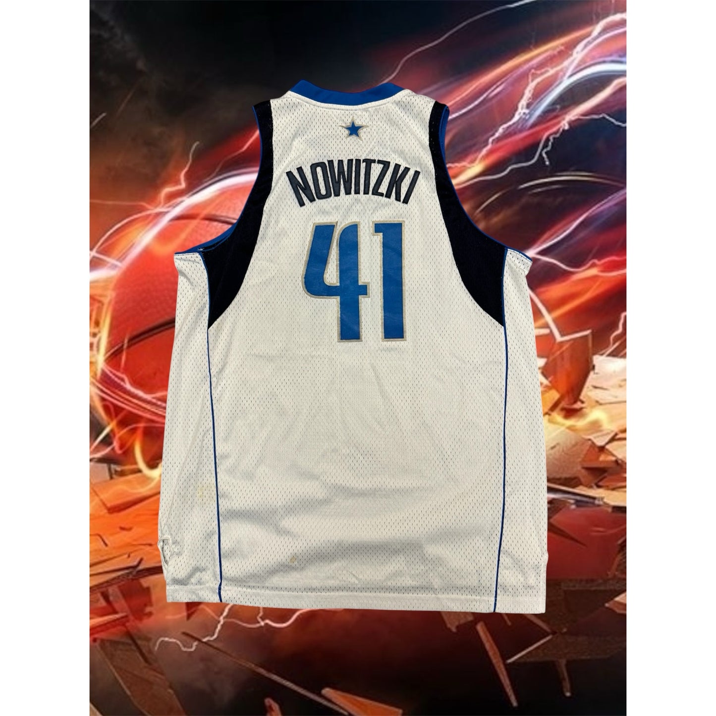 Adidas Mens Size XL NBA Dirk Nowitzki #41 Dallas Mavericks Stitched Jersey