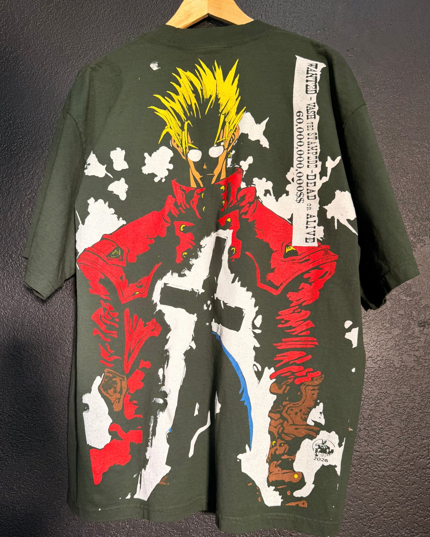 Dark Green  - TriGun Angel wings front - Trigun Cross back
