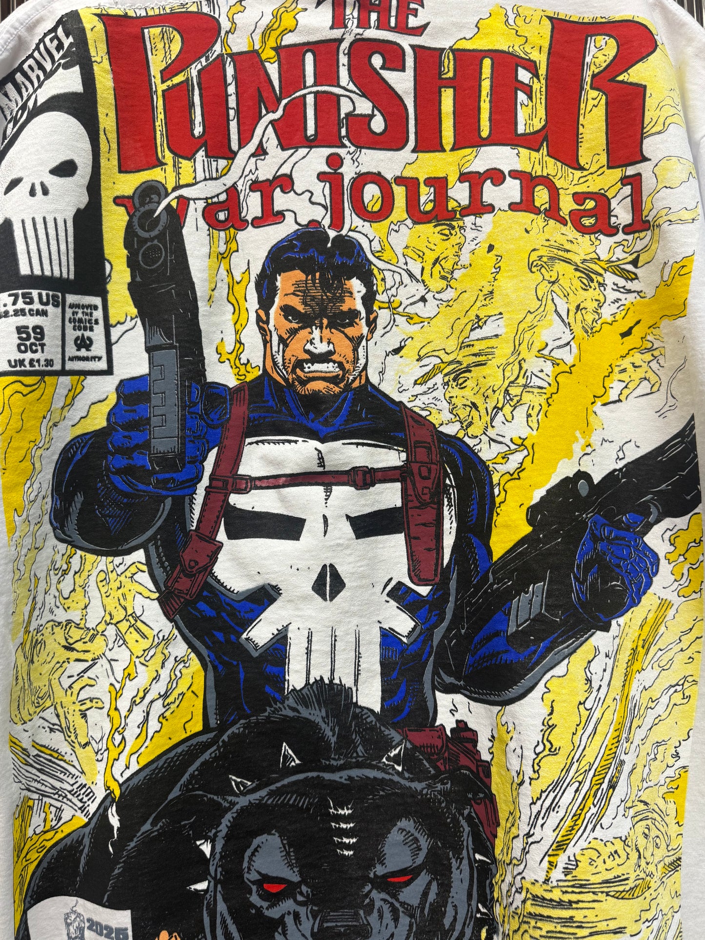 White - the Punisher Pit bull & Punisher Solo Flames