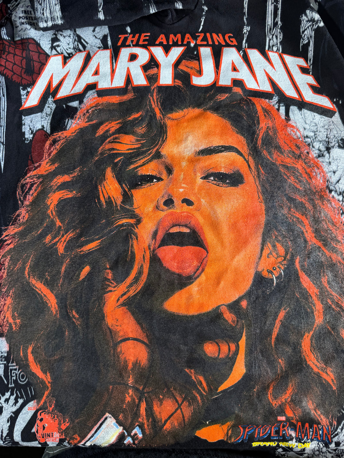 Black - Spidy Front and Back - Mary Jane Sides - 360 Shirt