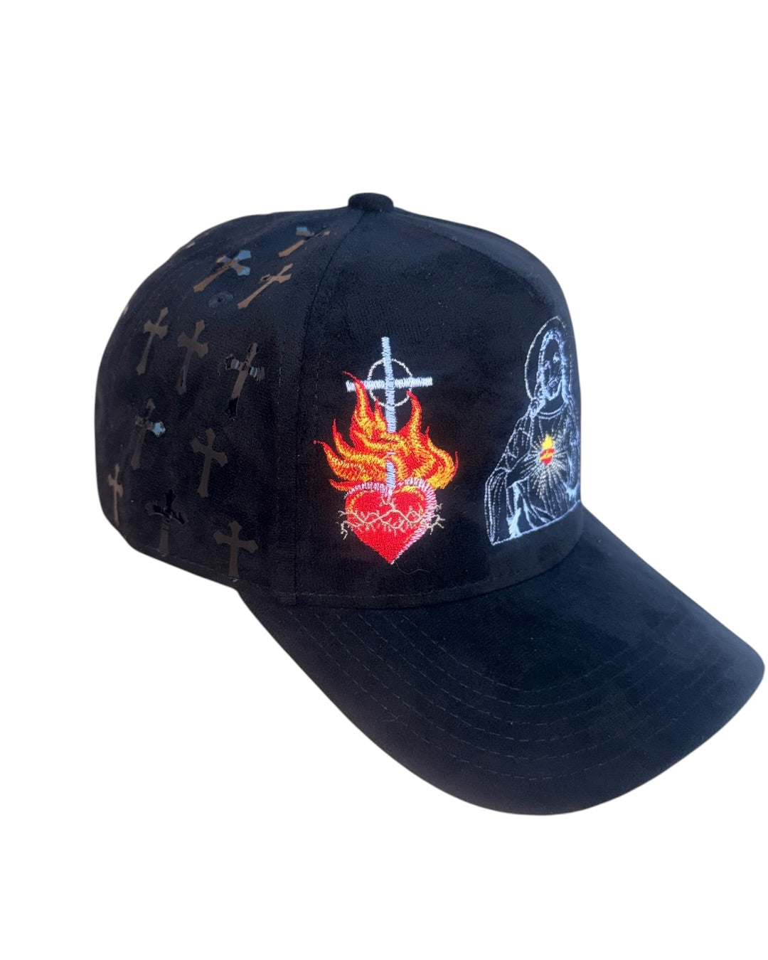 Jesus cross Hat black reflective - Glow in the dark Jesus