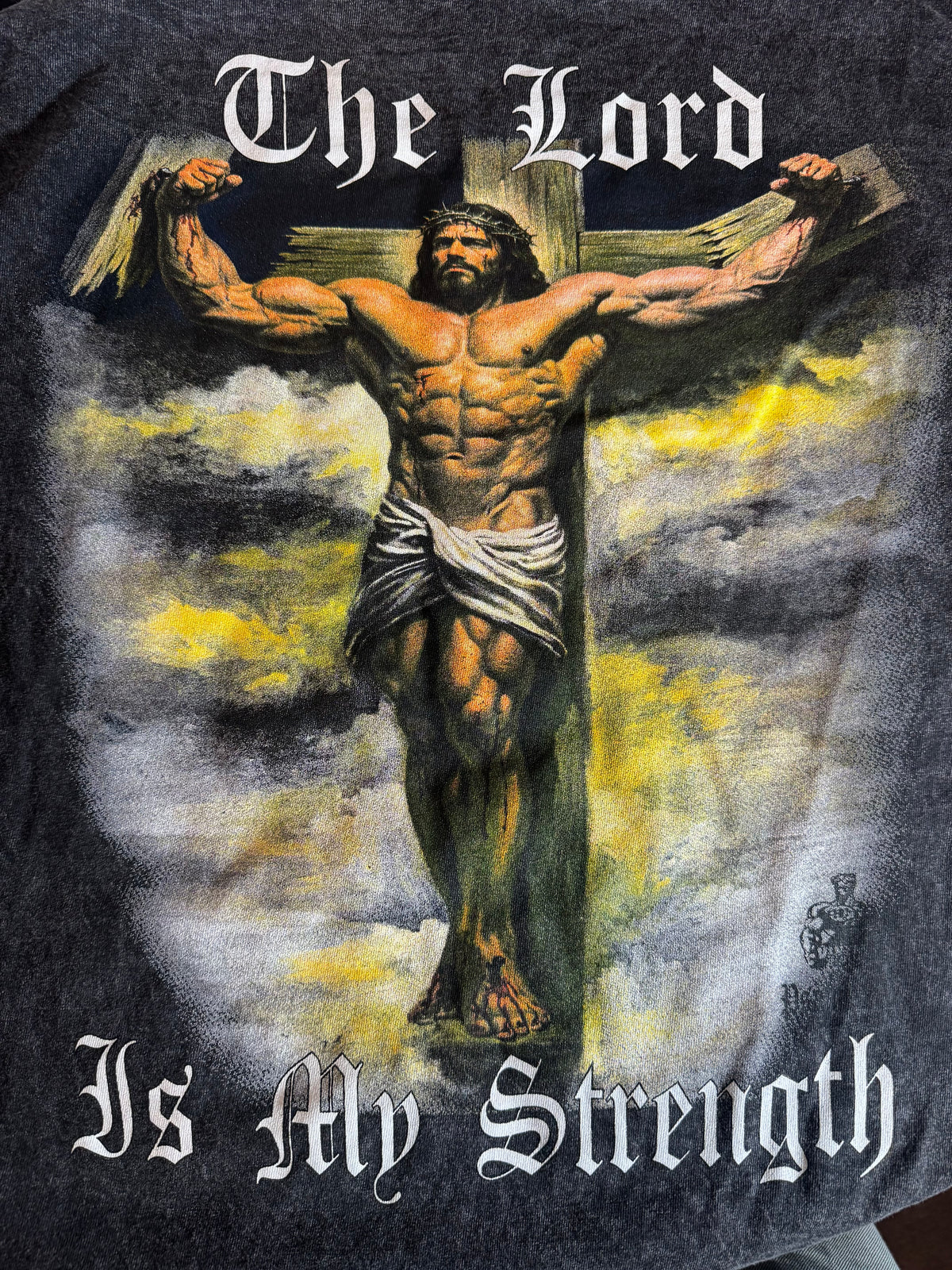 Black Acid Wash - The Lord Jesus is My Strength - Shirt