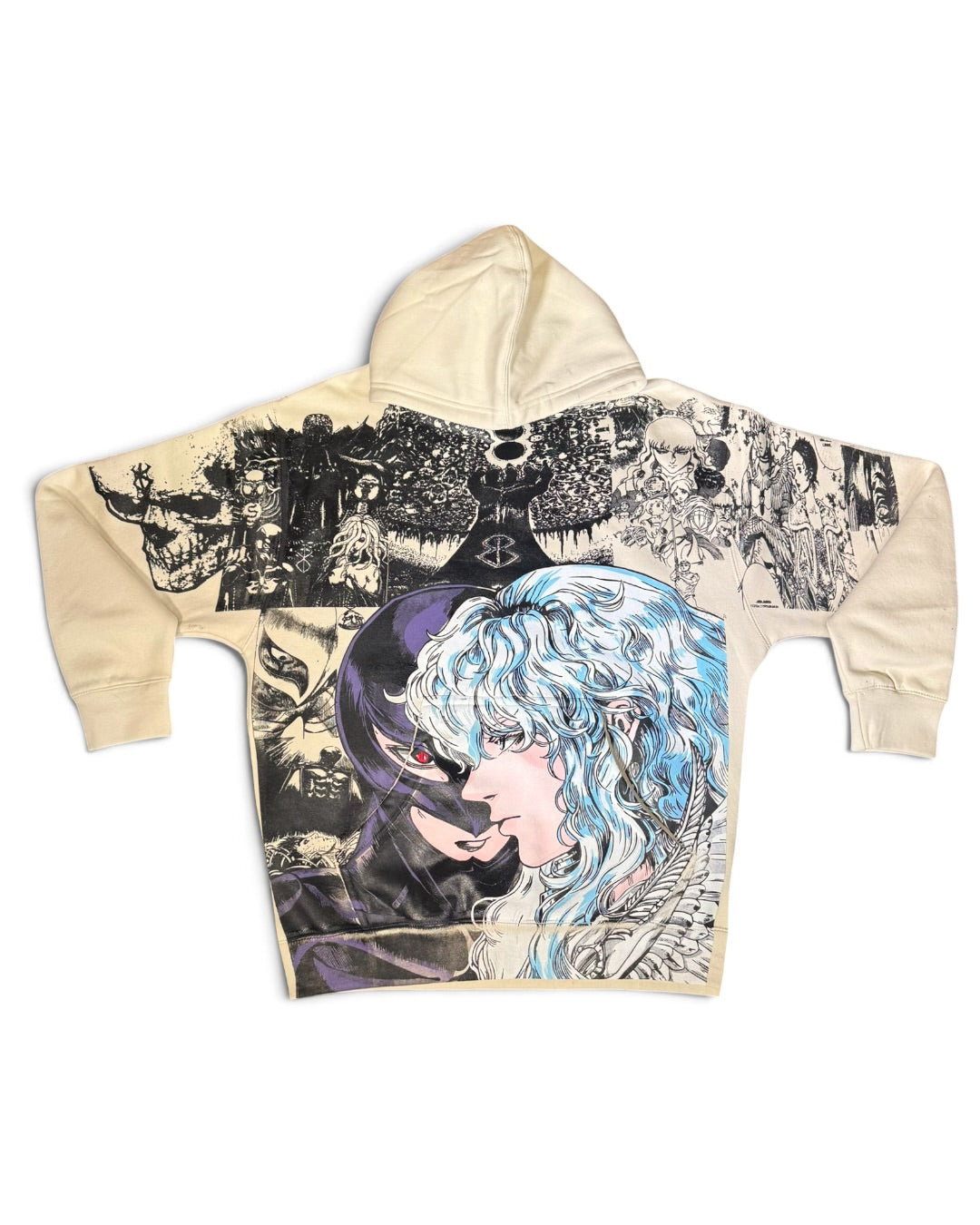Cream - Griffith Manga Panels Mega Print - Hoodie