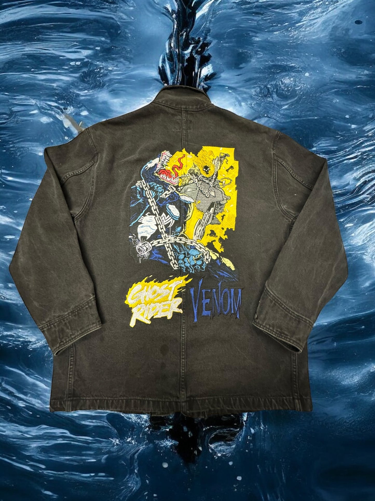 Faded Black Venom vs Ghost Rider CK Jacket