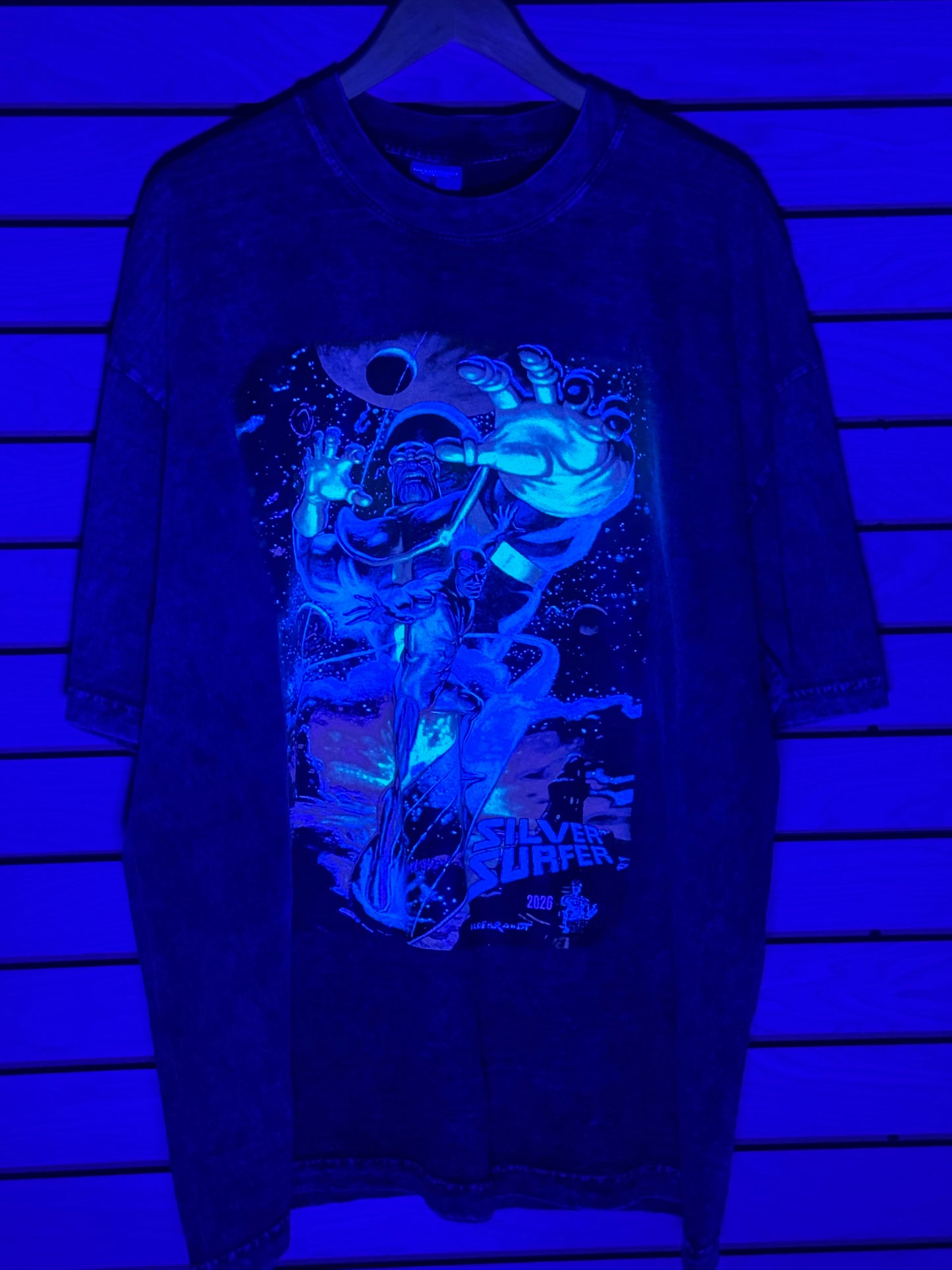 Black Acid Wash - Silver Surface Shirt
