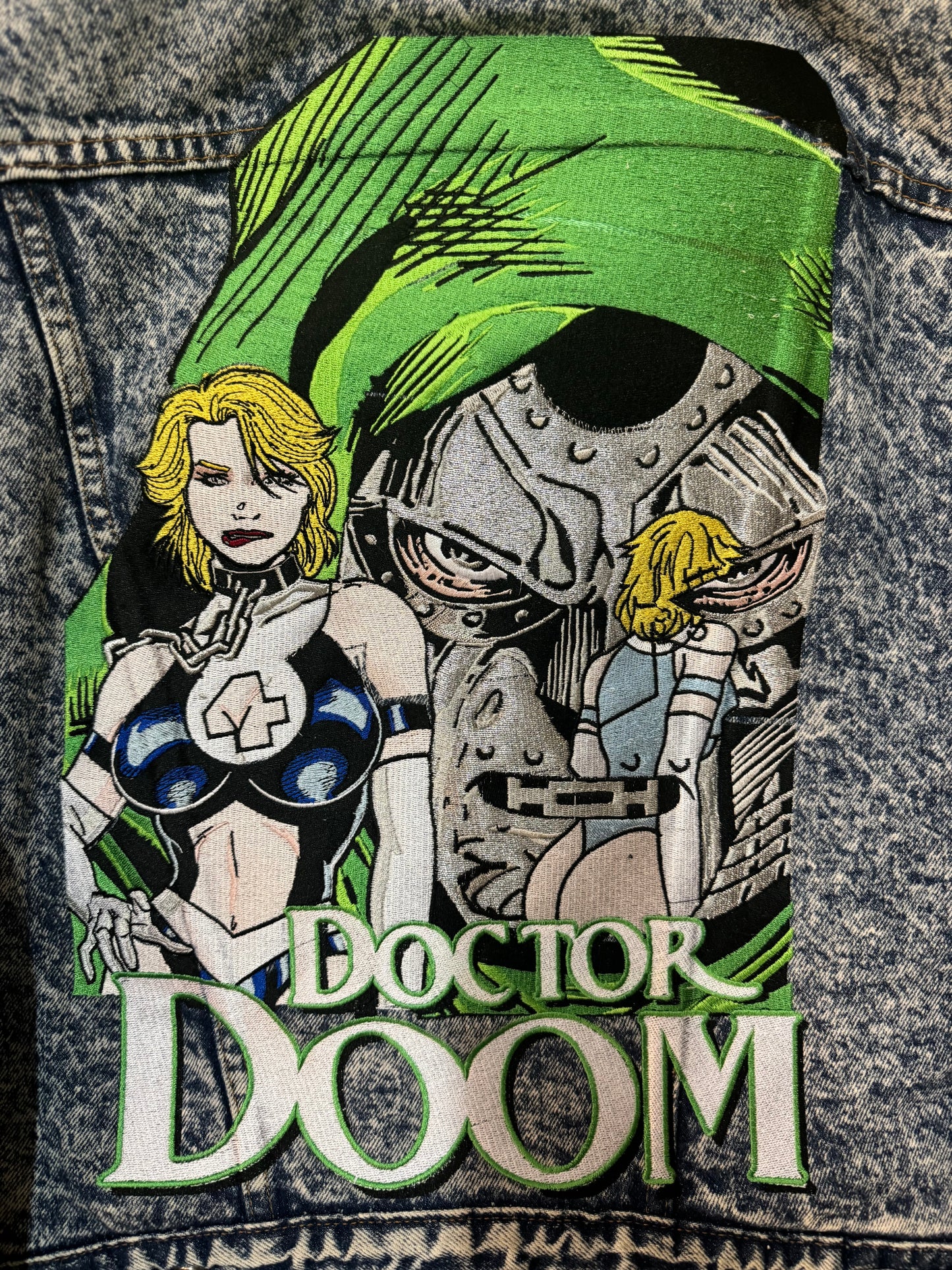 Levi’s Denim Jean coat vintage rare dr.doom marvel comics avengers X-men