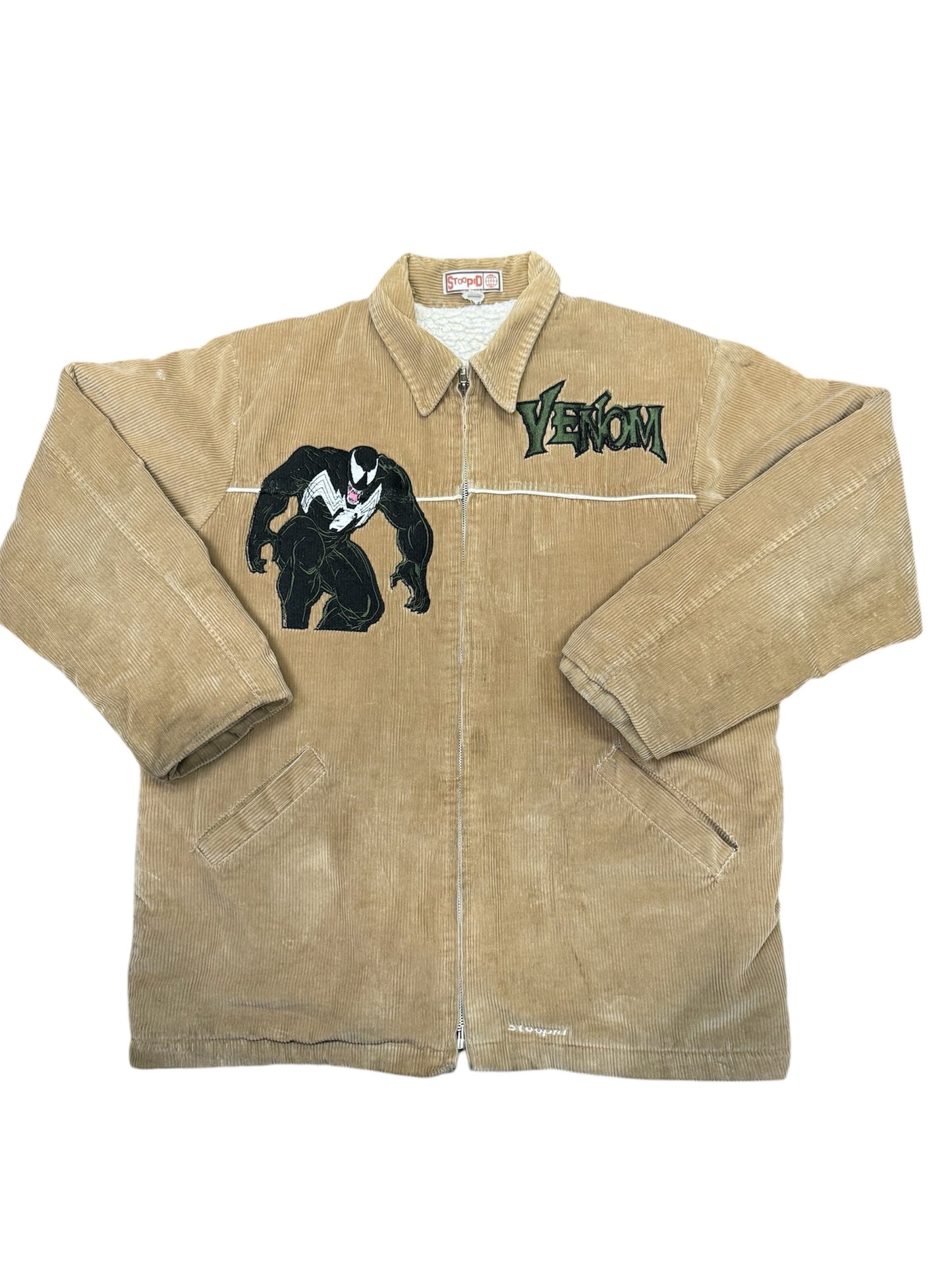 Vintage Tan Jacket- Green Venom