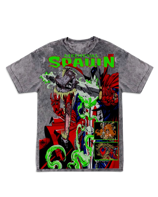 Gray Acid Wash - Medieval Spawn Front - Spawn Pieces of Me Back