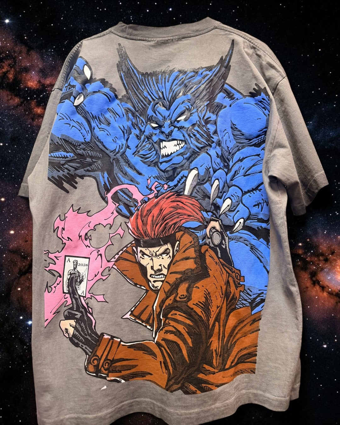 Black Oil wash - X-Men Team Front & Beast & Gambit back