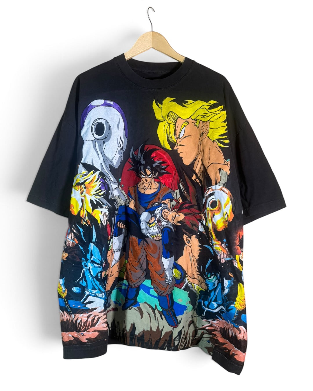 Faded - Vegeta’s Death Monochrome Sides - Vegeta’s Death Front - Bardock vs King Vegeta Back - 360 Shirt