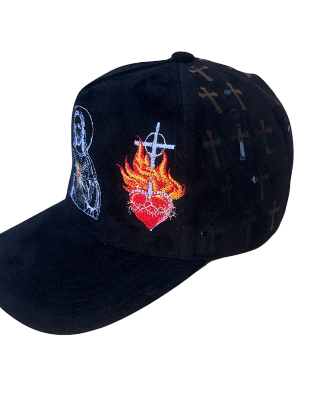 Jesus cross Hat black reflective - Glow in the dark Jesus