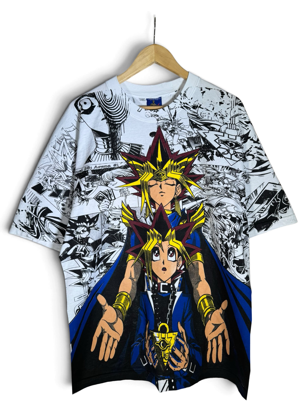 White - Yu-Gi-Oh Manga Mega Print - Shirt