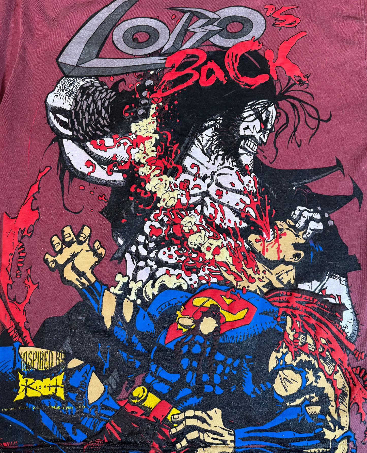Faded Red - Lobo Wins Front - Spine Ripped Back