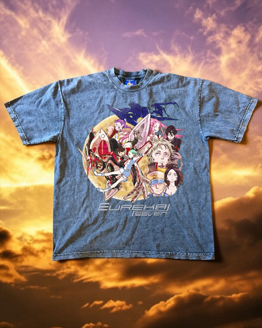 Black Acid Wash - Eureka 7 Shirt