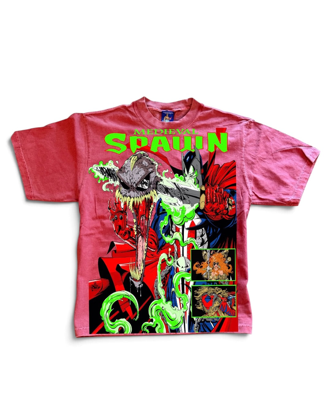 Faded Red - Medieval Spawn Front - Spawn Pieces of Me Back