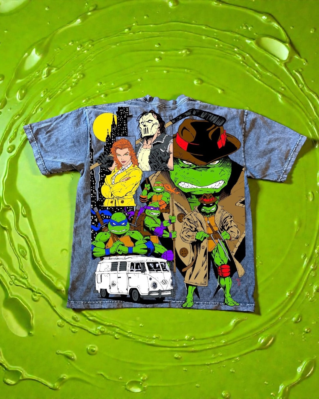 Acid Wash - TMNT World Tee & Trench coat Ralph Back hit