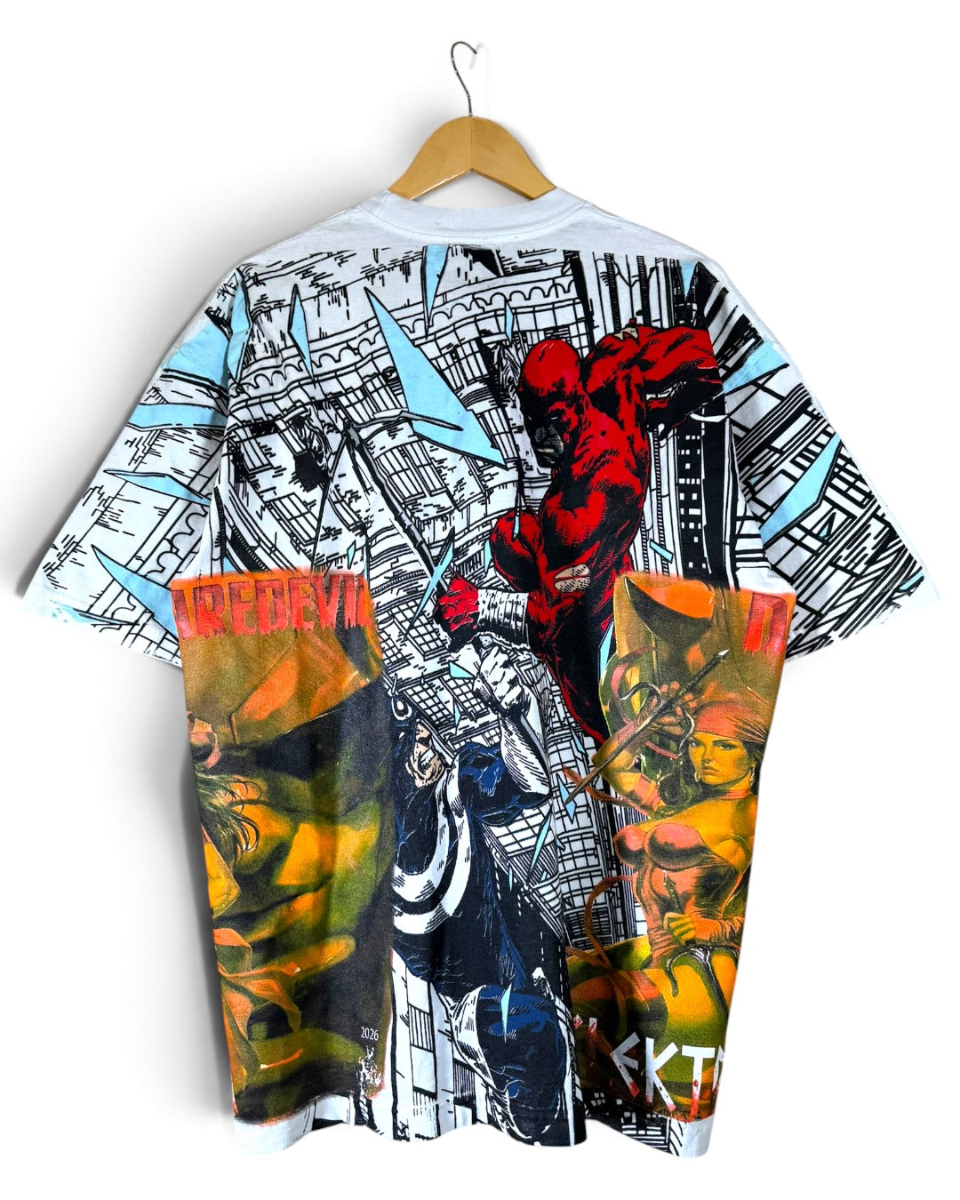 White - Daredevil VS Bullseye Front and Back - Elektra Sides