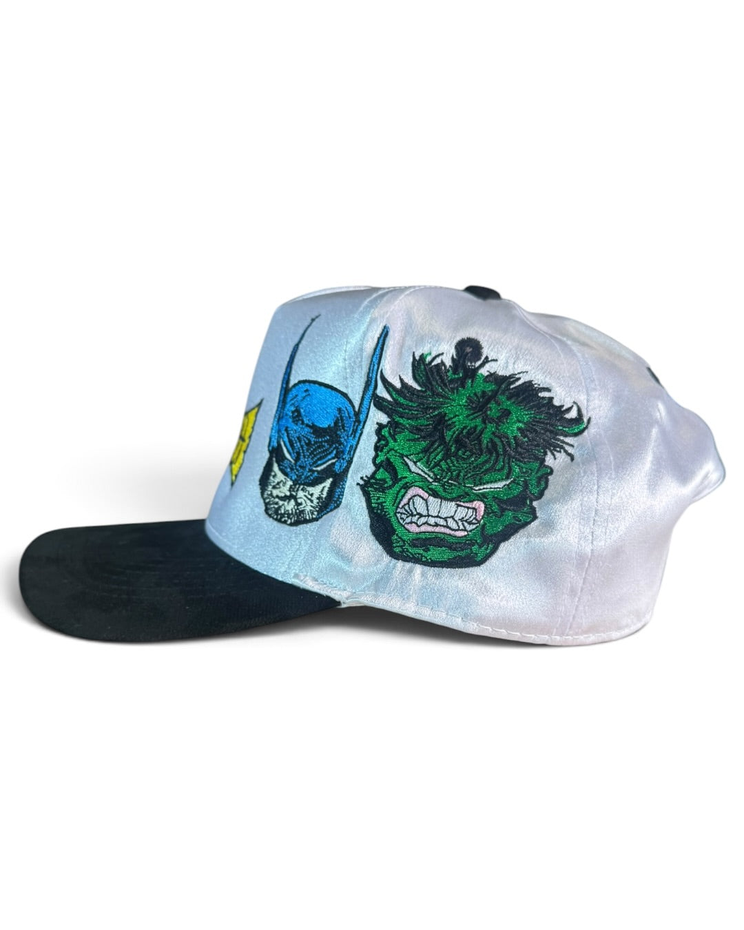 White Satin with Black Suede Brim - Kieth Edition