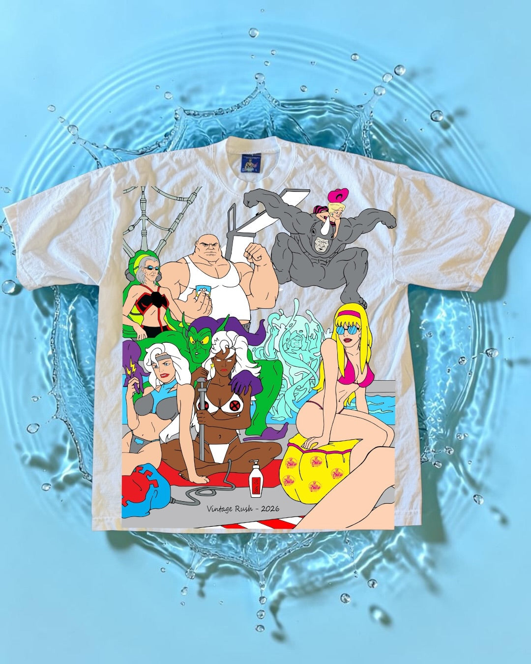 White - king pin and friends back front - Spidy Wish back