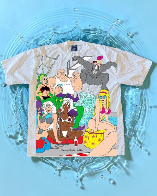 White - king pin and friends back front - Spidy Wish back