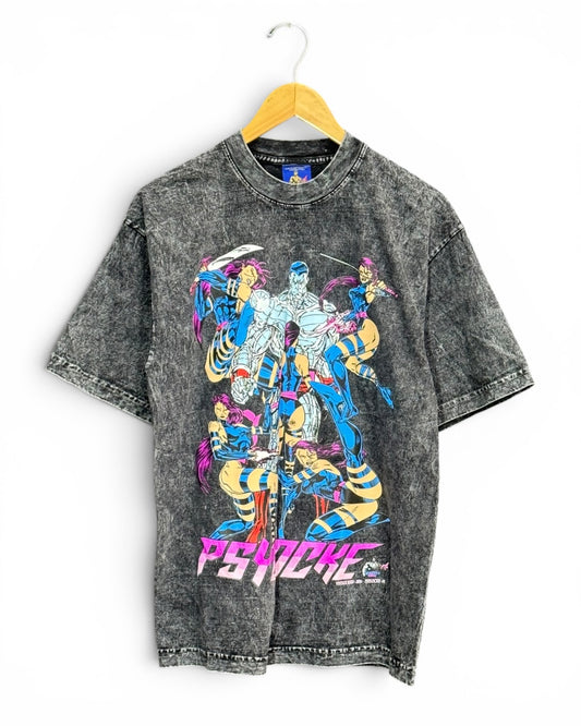 Gray Acid Wash - Psylocke Shirt