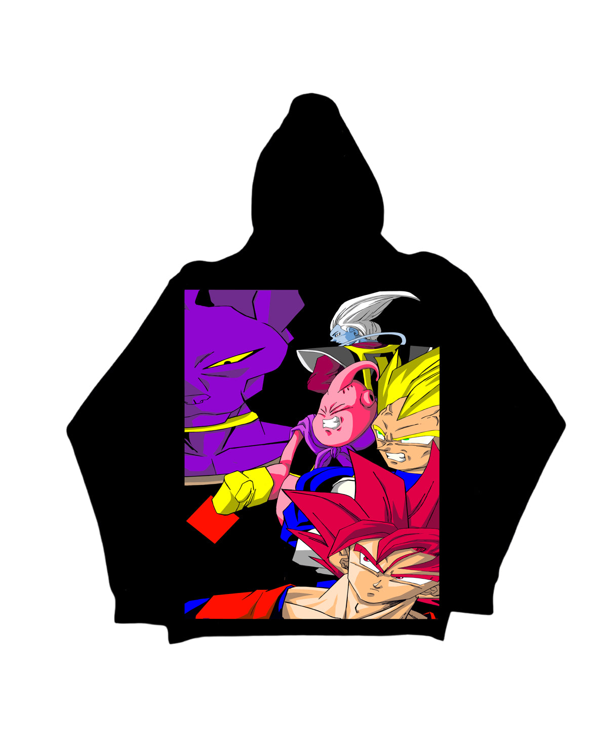 Black - Premium Hoodie - Berrus Games front - SSJ GOD Back