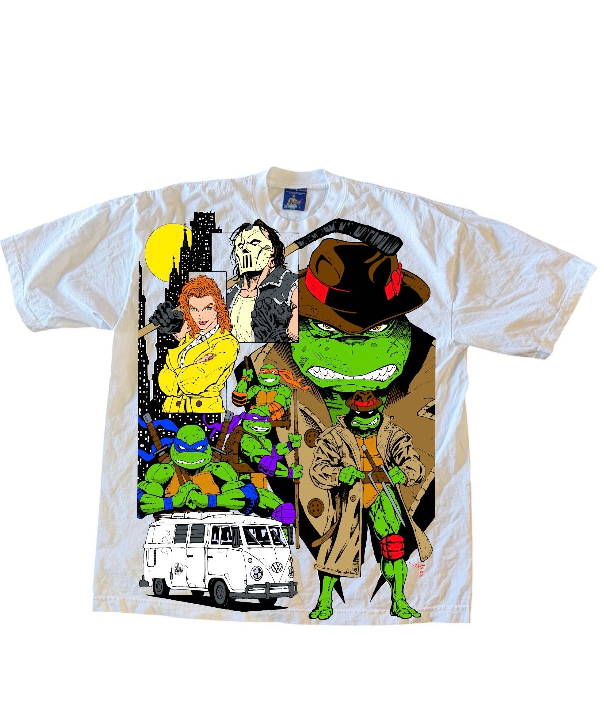 White - TMNT World Tee & Trench coat Ralph Back hit