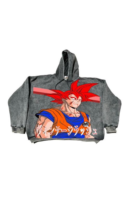 Faded - Premium Hoodie - SSJ GOD front - Berrus Games Back