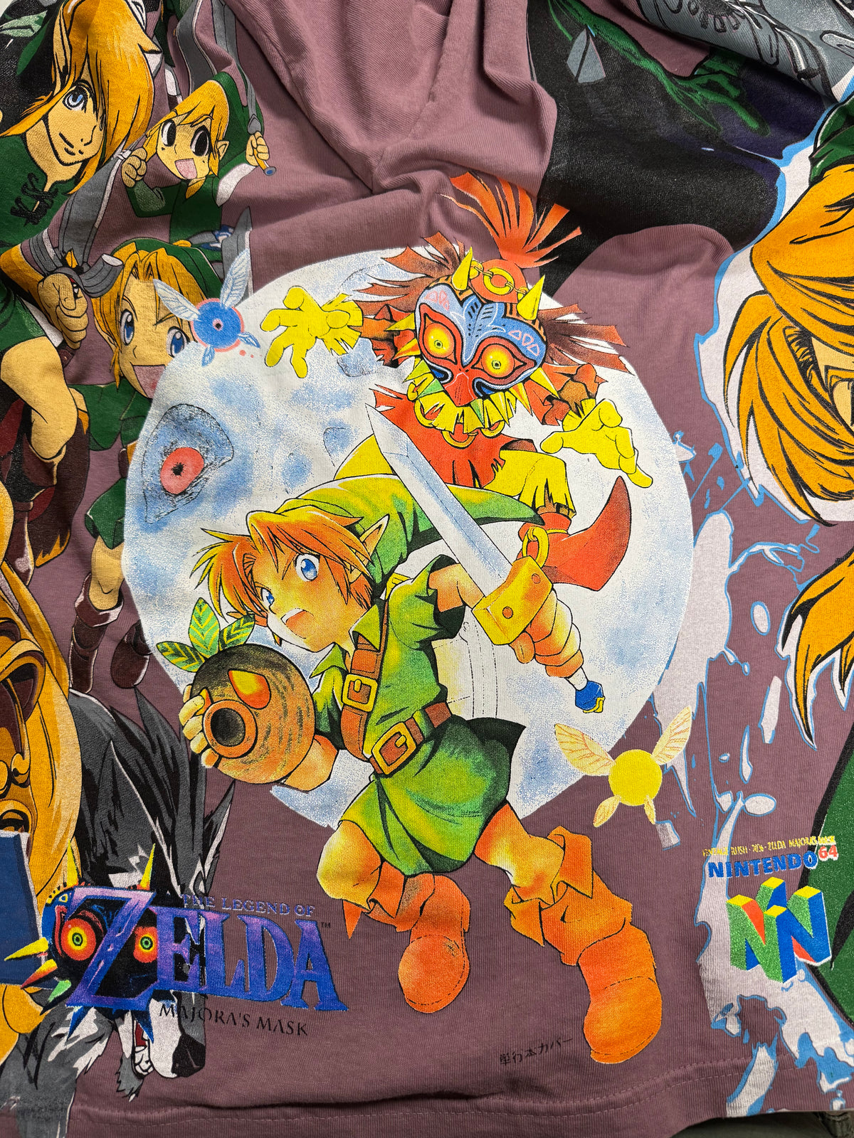 Mauve - Master Sword Front - Links Back - Majora’s Mask Sides - 360 Shirt