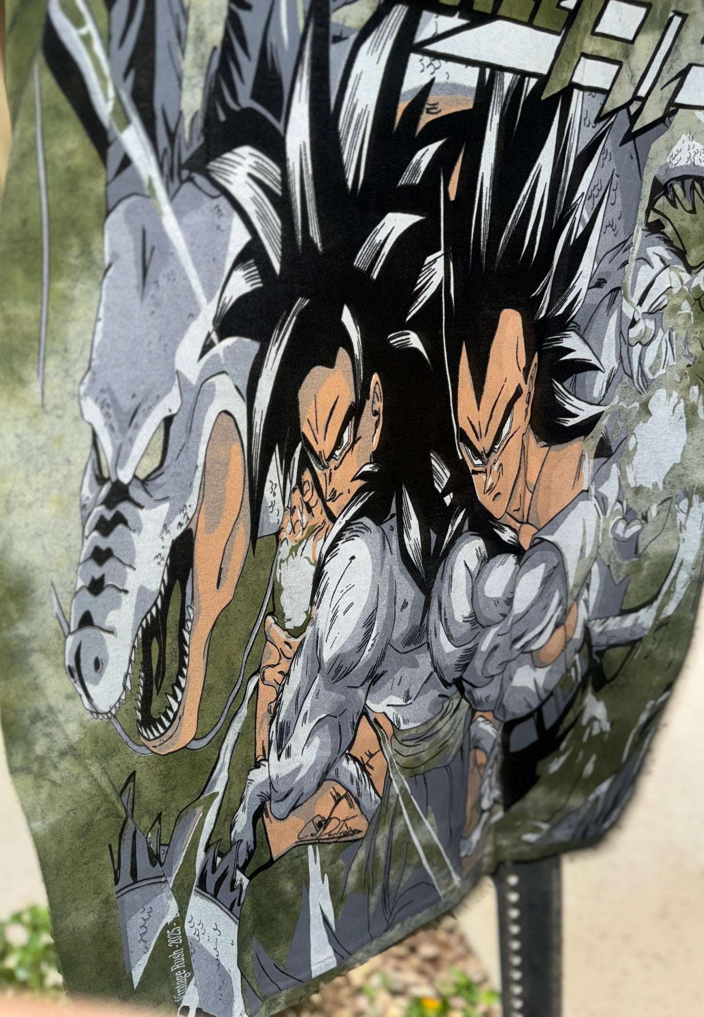 Green tie dye - AF Dragon Front & Moon Back