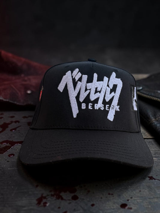 Black - White glow in the dark thread Berserk hat