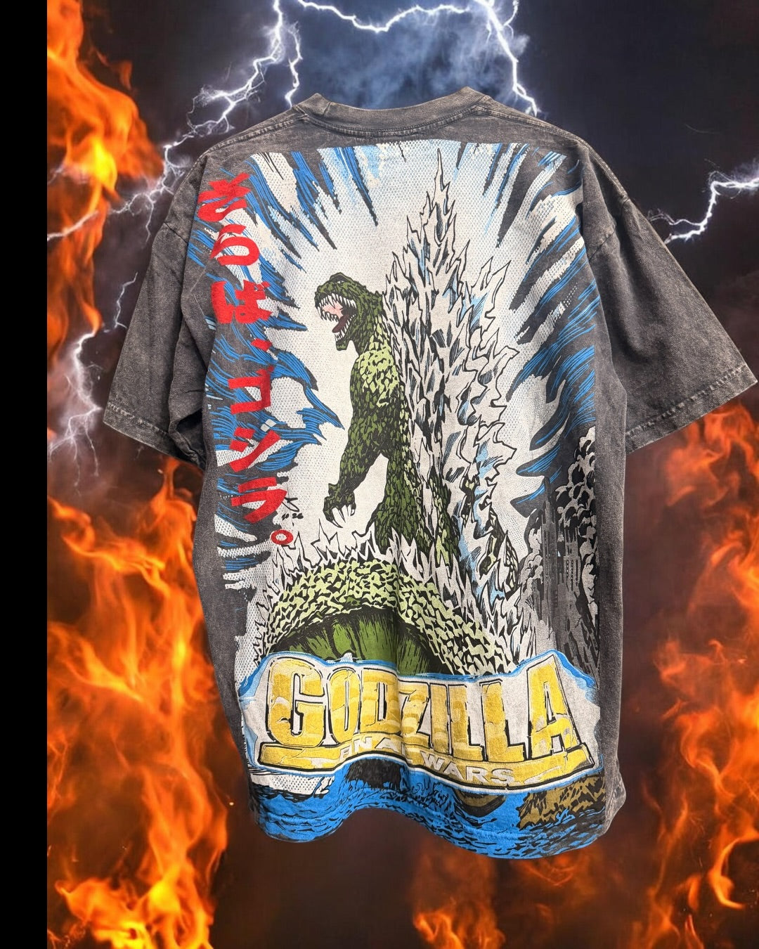 Black Acid wash  - Mechagodzilla Trio Front & Godzilla Final Wars Back