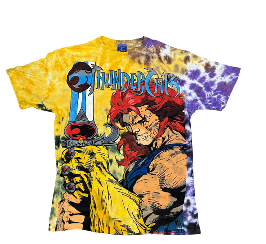 Purple and yellow tie dye Lionel Front & Thunder cats HO! back