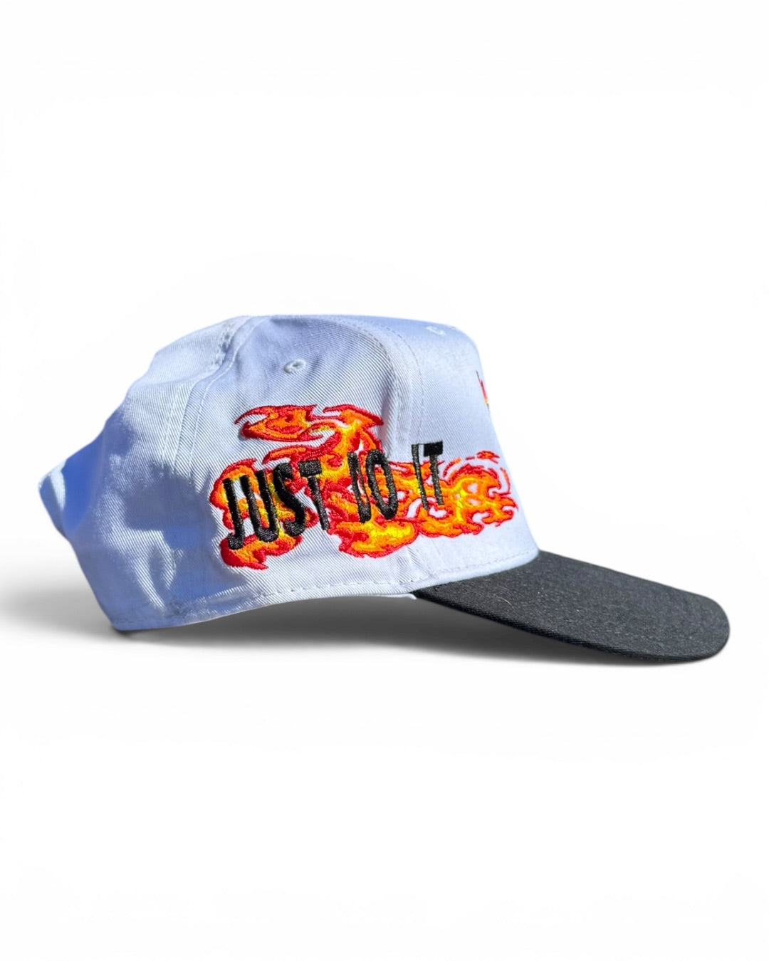 White with Black Brim - Just Do it - Nike Air Hat
