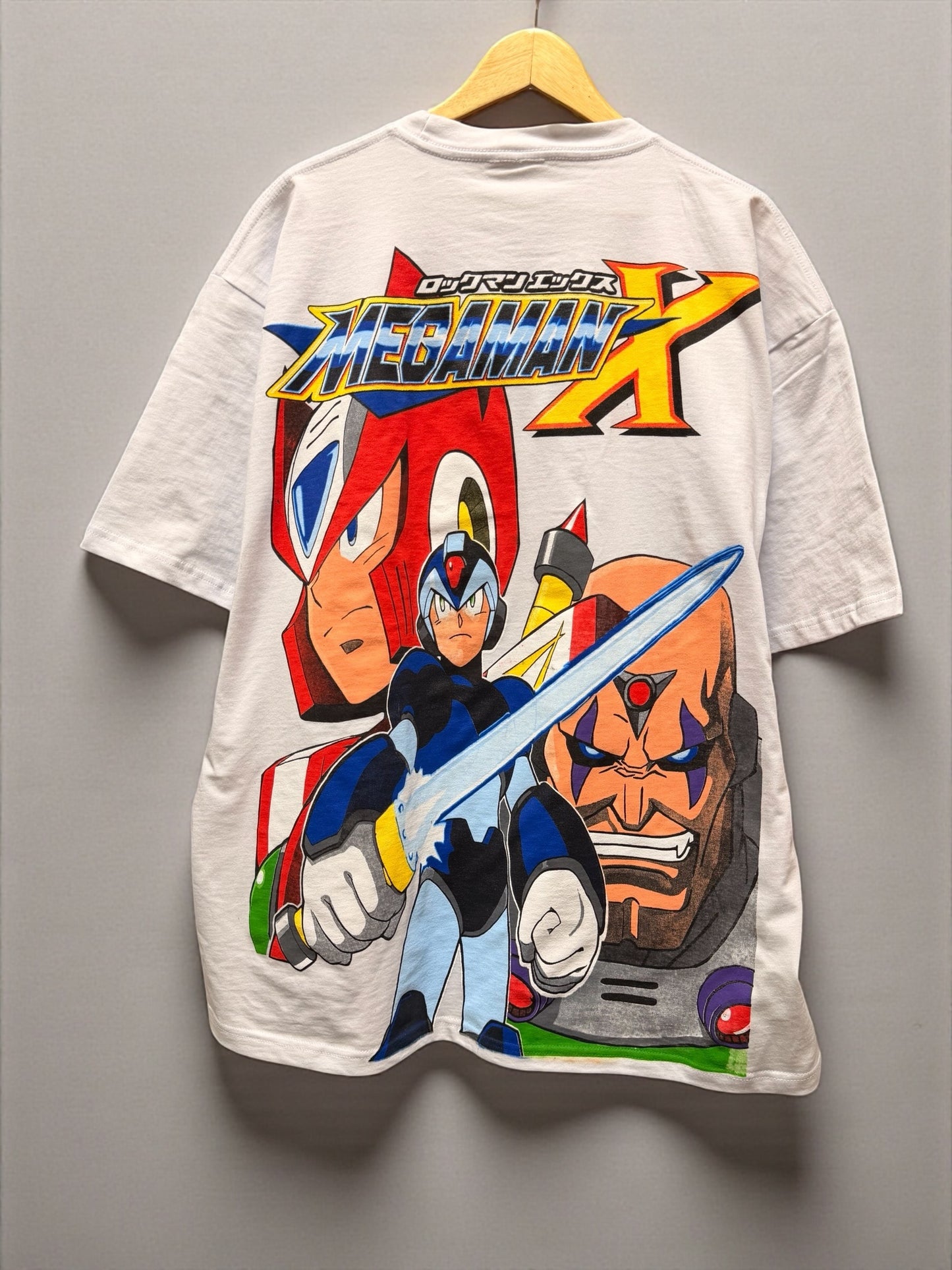 White - Mega Man X SNES Front & Mega Man X Big faces Back