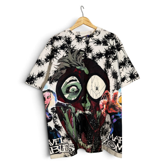 Cream - Zombie Spiderman Front and Back - Marvel Zombies Side - 360 Shirt