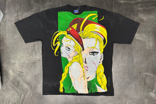 (Black Friday) (Imperfections) Black - XL- Cammy Big face front  & Cannon Strike back