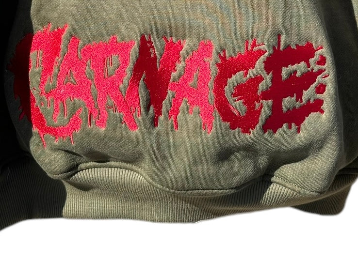 Carnage Olive Green Hoodie