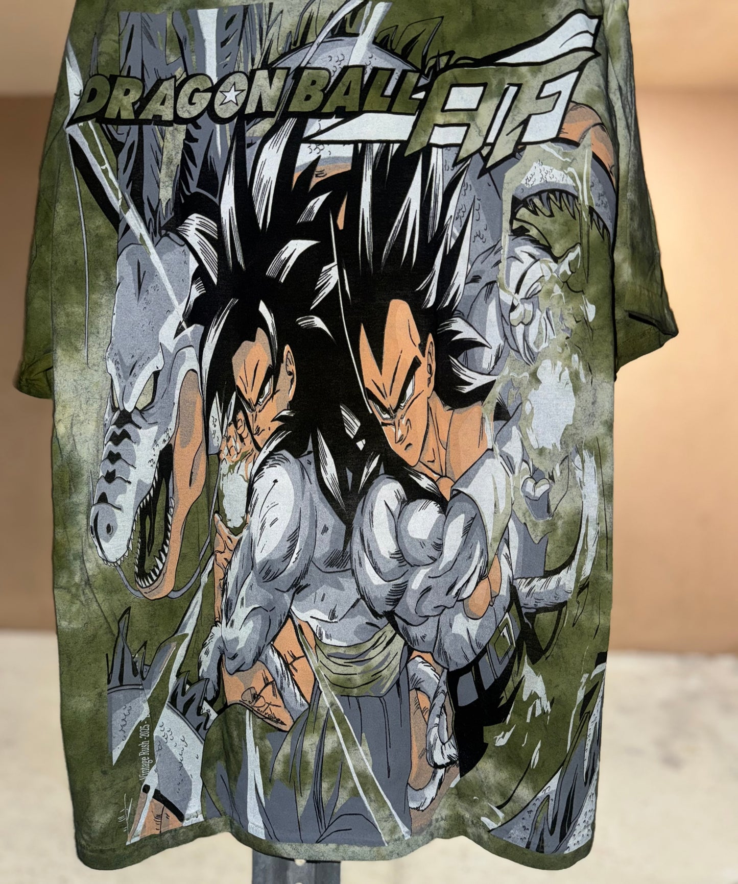 Green tie dye - AF Dragon Front & Moon Back