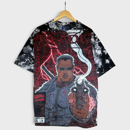 Black and White Tie Dye - Bloody Rain Blade Front - Thunder Rain Blade Back
