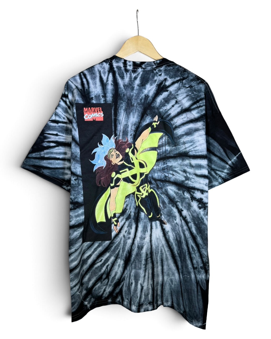 Black and White Tie Dye - Death Front - Celestial Rouge Back - Shirt