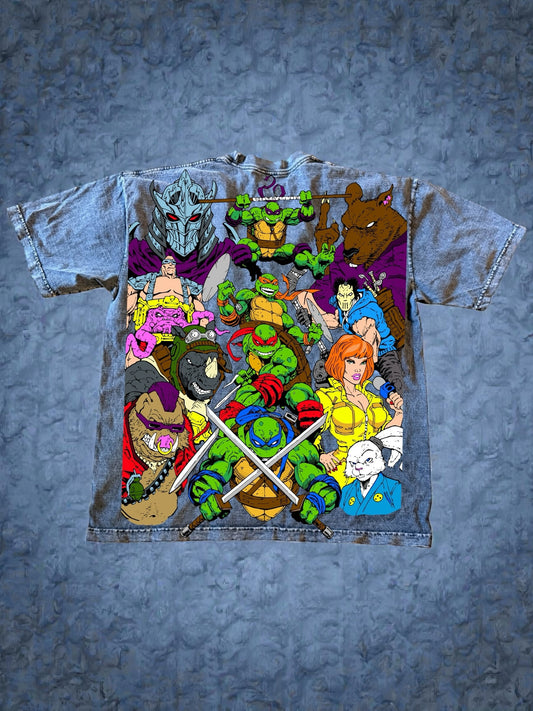 Acid Wash - TMNT World Tee  and Trench Coat Ralph back
