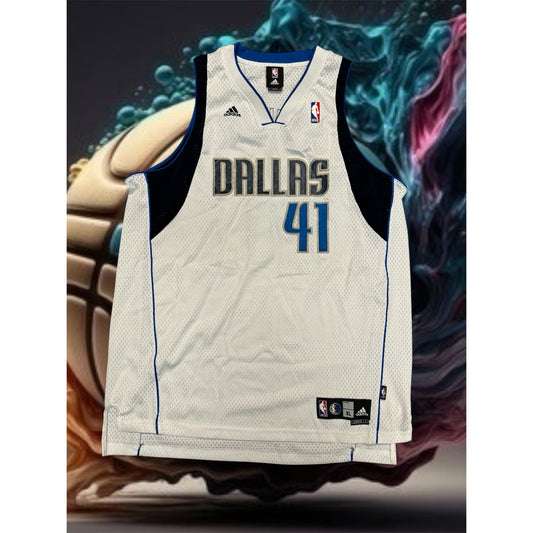 Adidas Mens Size XL NBA Dirk Nowitzki #41 Dallas Mavericks Stitched Jersey