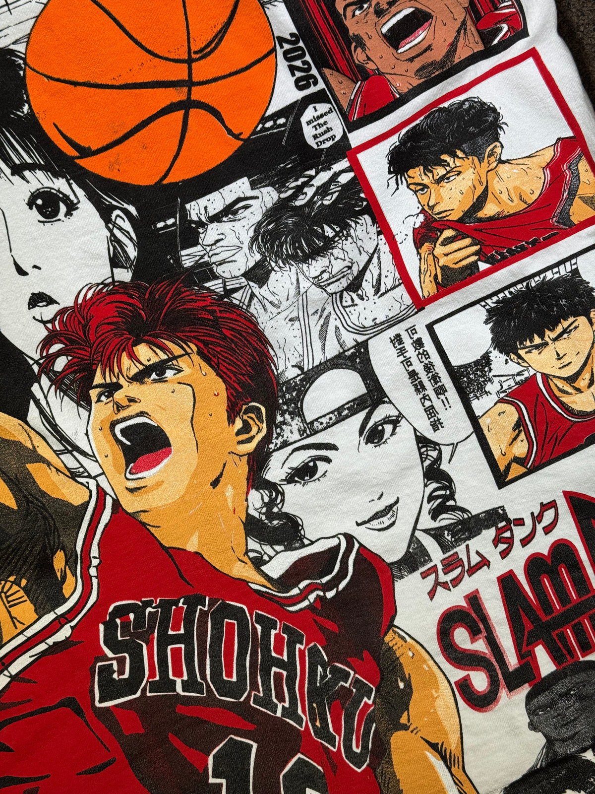 White - SlamDunk Manga Panels Mega Print - Shirt